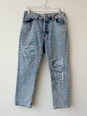 S.O.N.G. • Timeless Fit Patchwork Crop Jeans